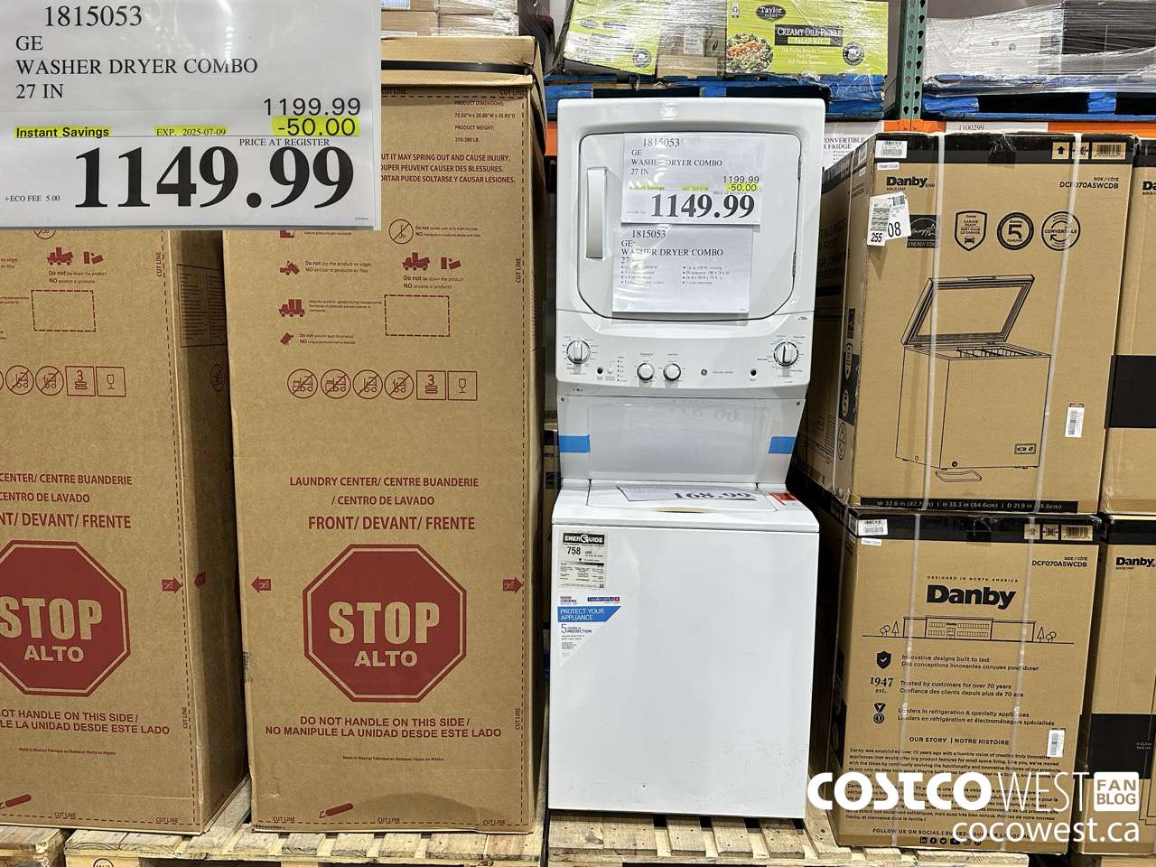 1815053 GE WASHER DRYER COMBO 27IN ($50.00 INSTANT SAVINGS EXPIRES ON 2025-07-09) $1149.99