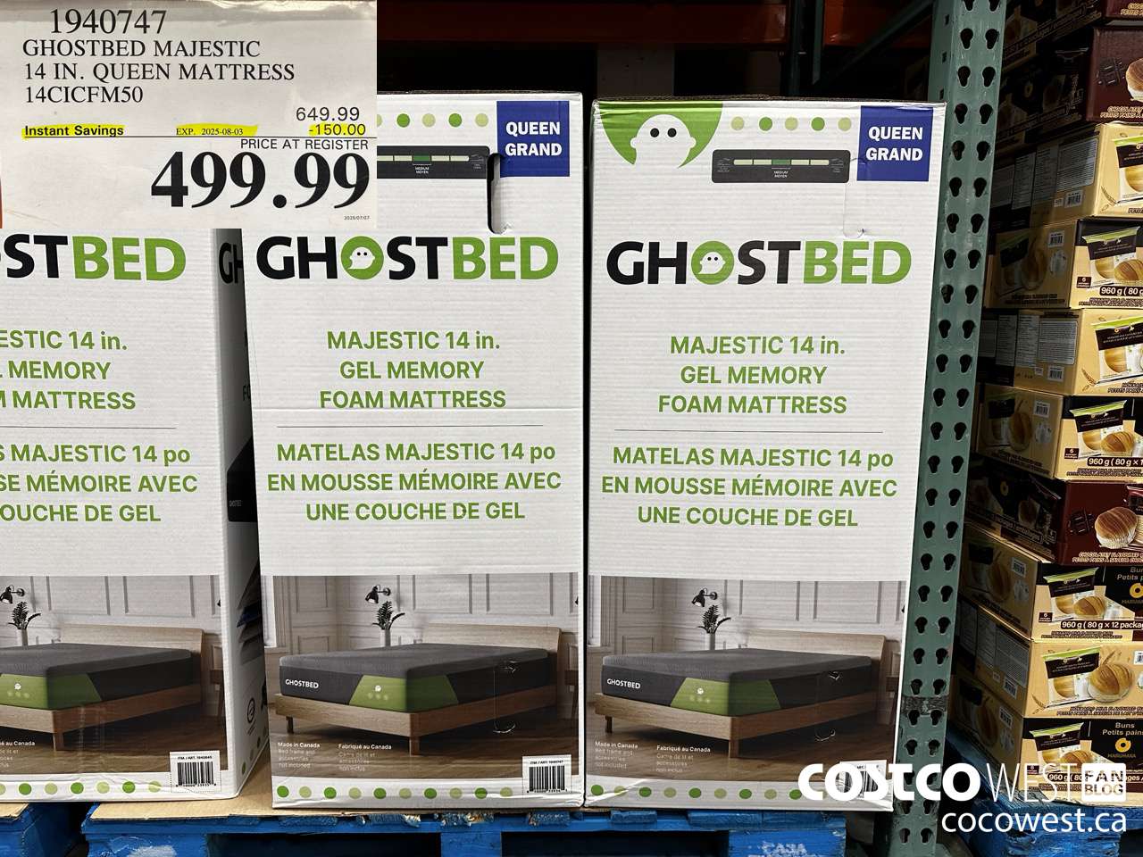1940747 GHOSTBED MAJESTIC 14 IN QUEEN MATTRESS 14CICFM50 ($150.00 INSTANT SAVINGS EXPIRES ON 2025-08-03) $499.99