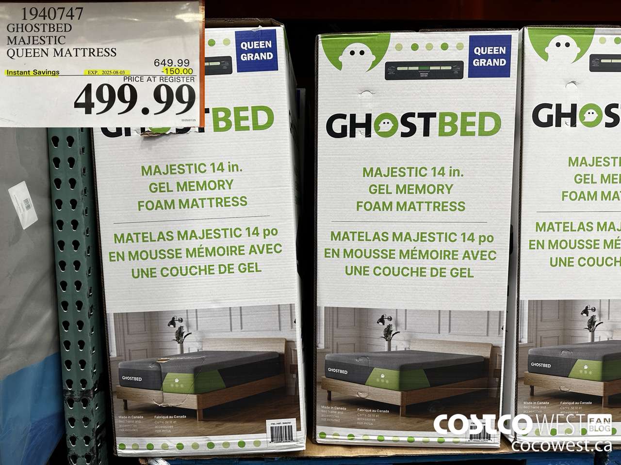1940747 GHOSTBED MAJESTIC 14 IN QUEEN MATTRESS 14CICFM50 ($150.00 INSTANT SAVINGS EXPIRES ON 2025-08-03) $499.99
