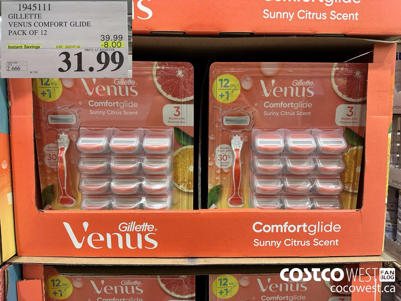 1945111 GILLETTE VENUS COMFORT GLIDE PACK OF 12 ($8.00 INSTANT SAVINGS EXPIRES ON 2025-07-20) $31.99