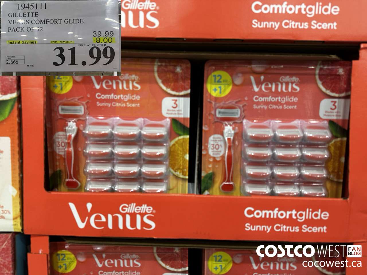 1945111 GILLETTE VENUS COMFORT GLIDE PACK OF 12 ($8.00 INSTANT SAVINGS EXPIRES ON 2025-07-20) $31.99