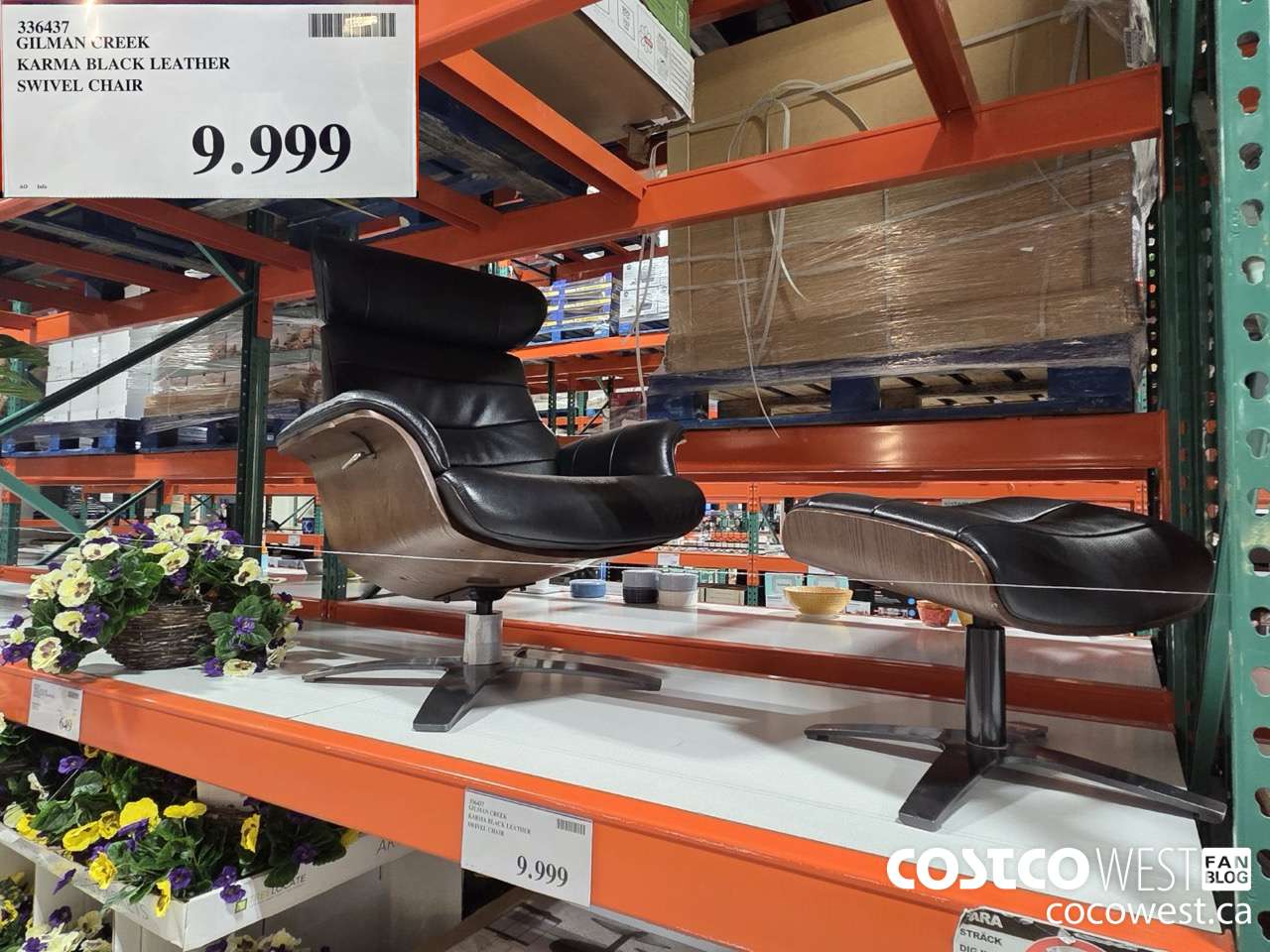 336437 GILMAN CREEK KARMA BLACK LEATHER SWIVEL CHAIR $9999.00