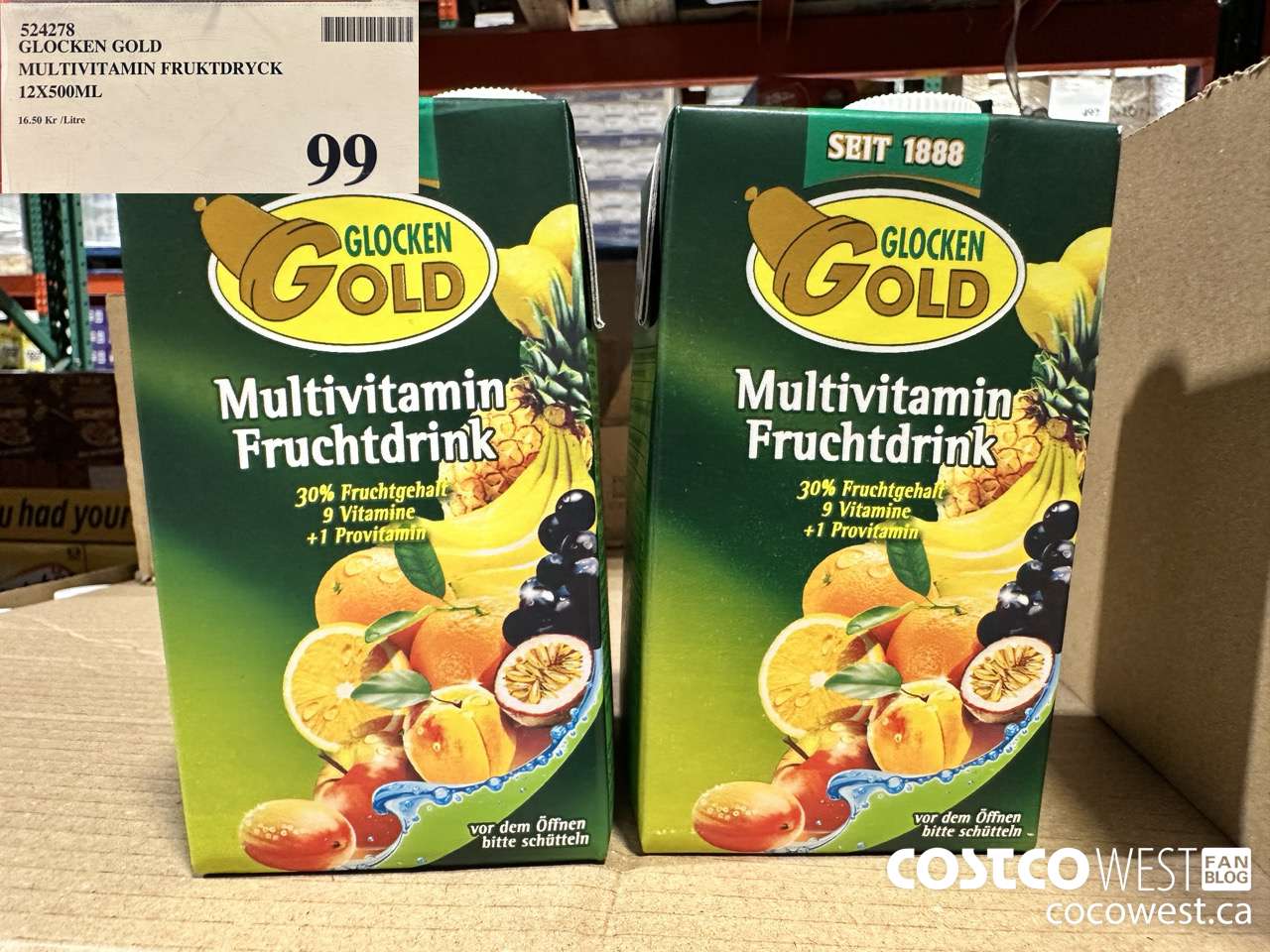 524278 GLOCKEN GOLD MULTIVITAMIN FRUKTDRYCK 12 X 500ML $99.00