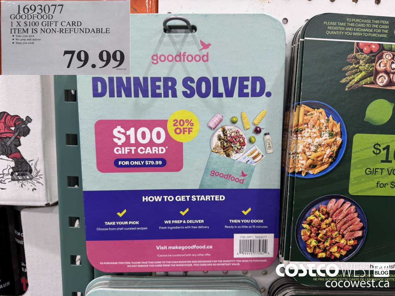 1693077 GOODFOOD GIFT CARD 1 X $100  $79.99