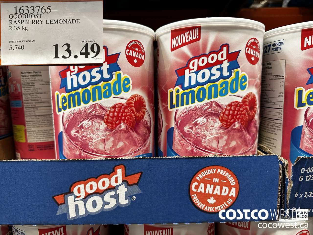 1633765 GOODHOST RASPBERRY LEMONADE 2.35 kg  $13.49