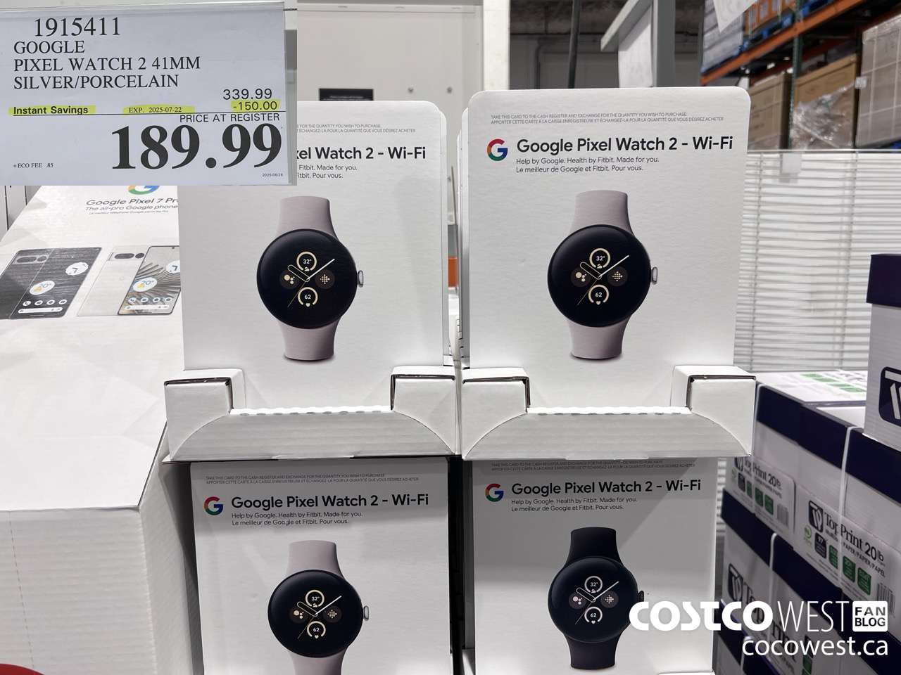 1915411 GOOGLE PIXEL WATCH 2 41MM SILVER/PORCELAIN ($150.00 INSTANT SAVINGS EXPIRES ON 2025-07-22) $189.99