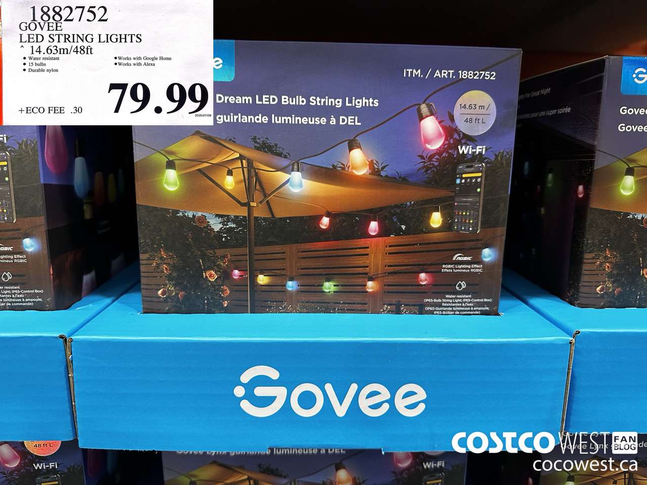 1882752 GOVEE LED STRING LIGHTS 14.63M/48FT $79.99