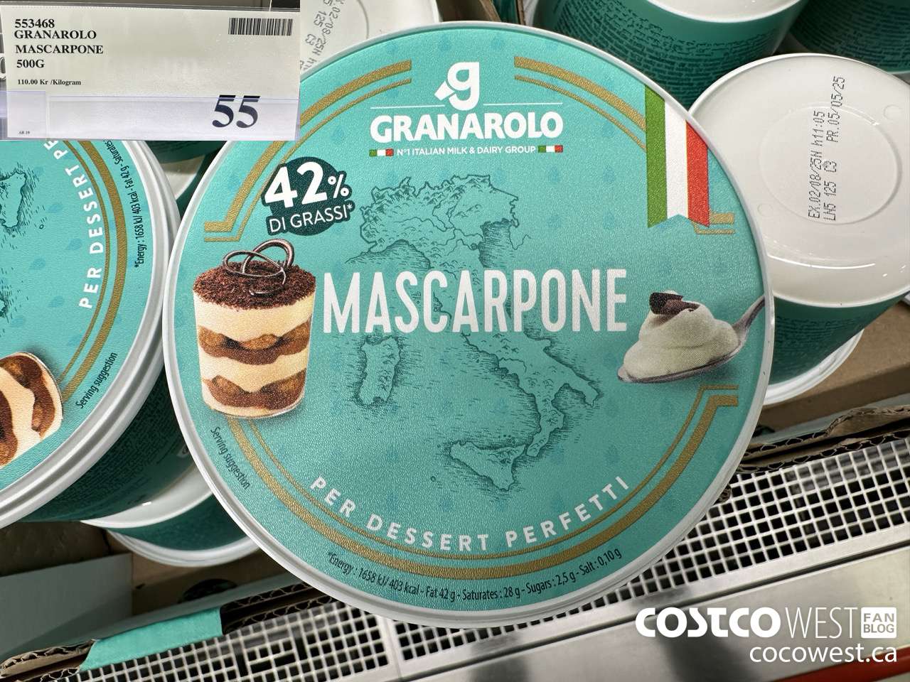 553468 GRANAROLO MASCARPONE 500G $55.00
