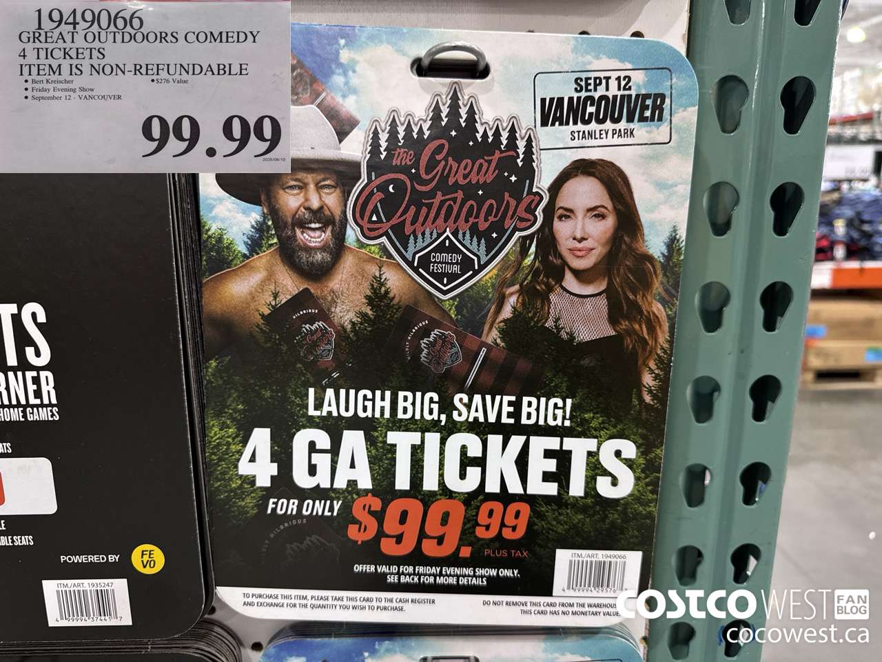 1949066 GREAT OUTDOORS COMEDY 4 TICKETS ITEM IS NON-REFUNDABLE $99.99