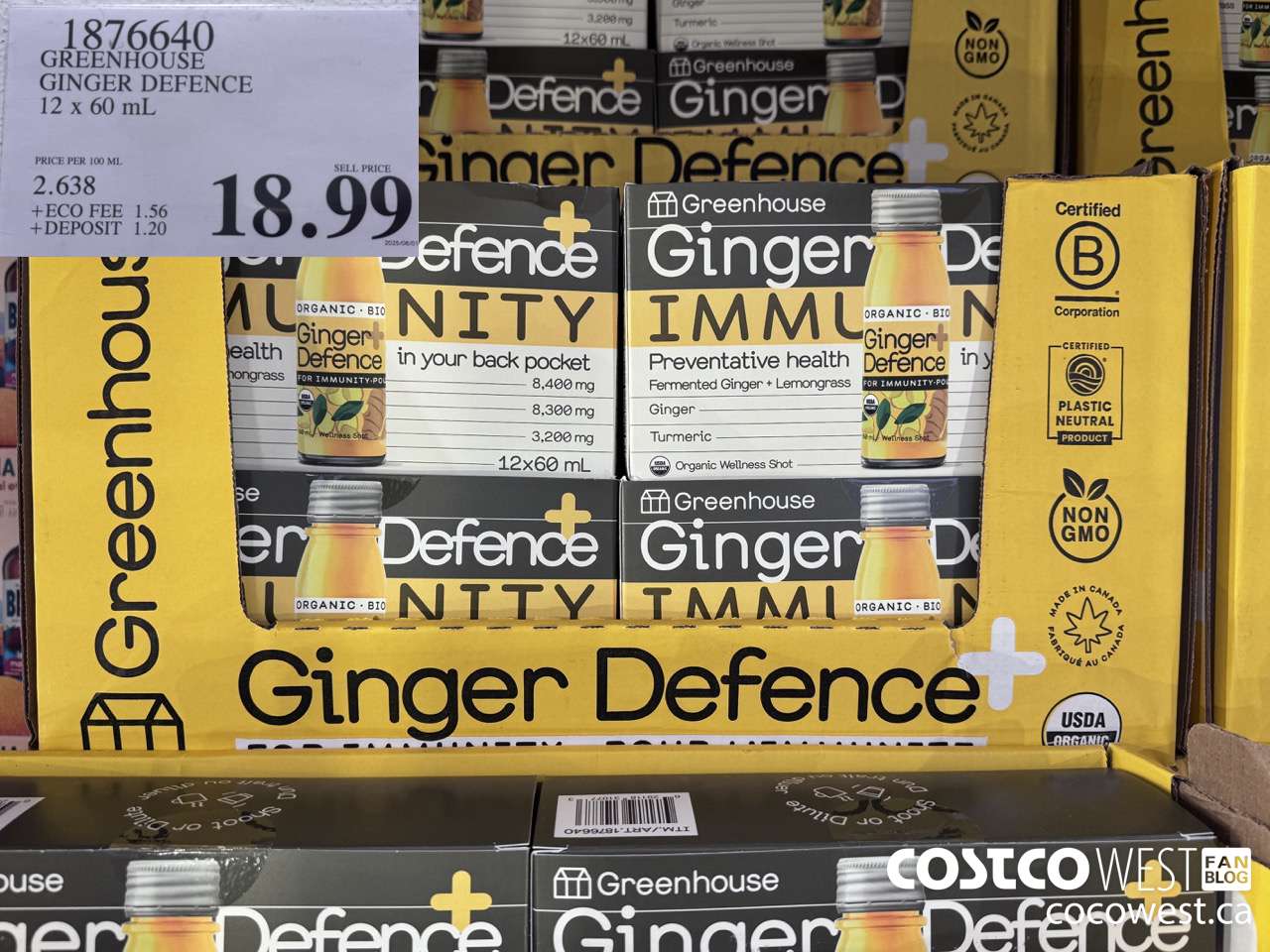 1876640 GREENHOUSE GINGER DEFENCE 12 X 60ML $18.99