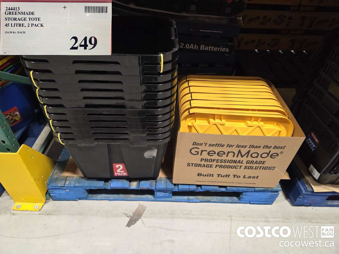 244413 GREENMADE STORAGE TOTE 45 LITRE 2 PACK $249.00