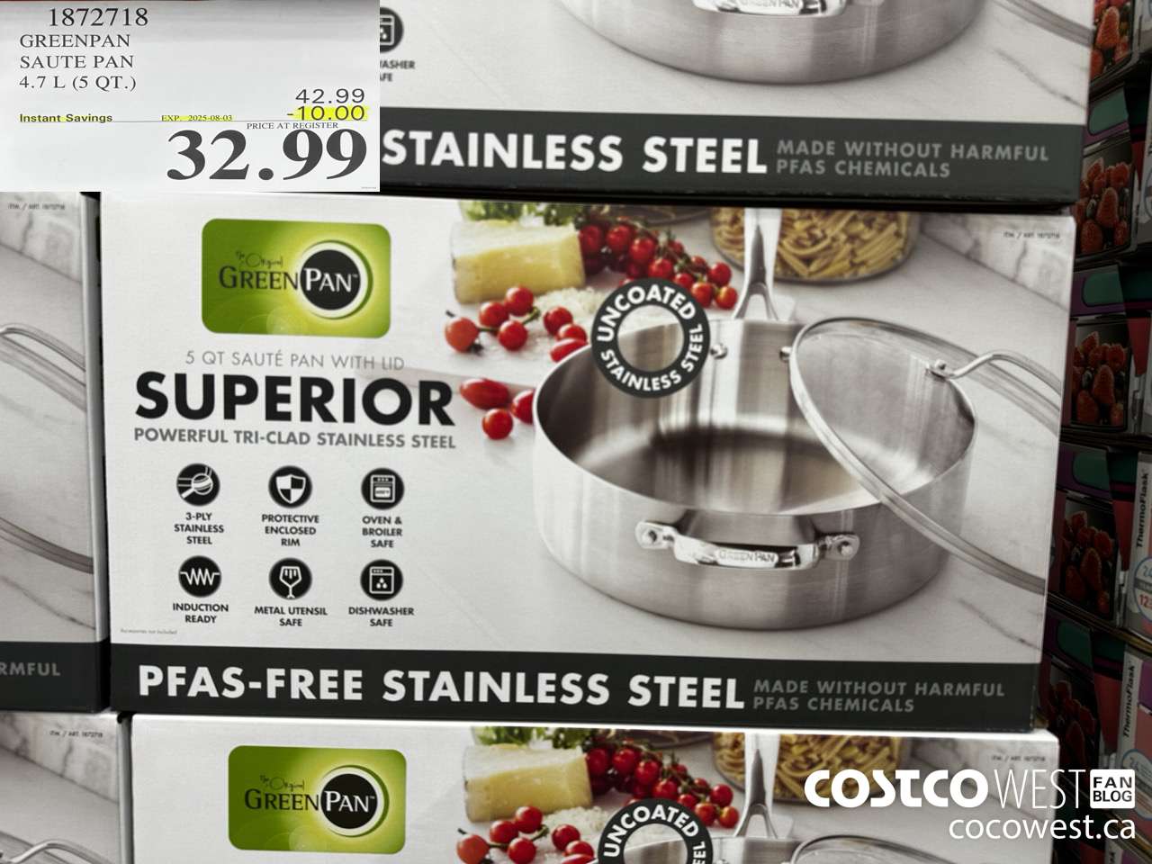 1872718 GREENPAN SAUTE PAN 5 QT ($10.00 INSTANT SAVINGS EXPIRES ON 2025-08-03) $32.99