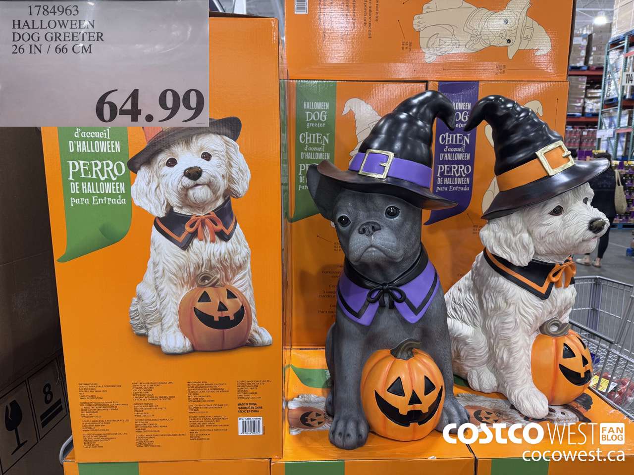 1784963 HALLOWEEN DOG GREETER 26 IN/66 CM $64.99