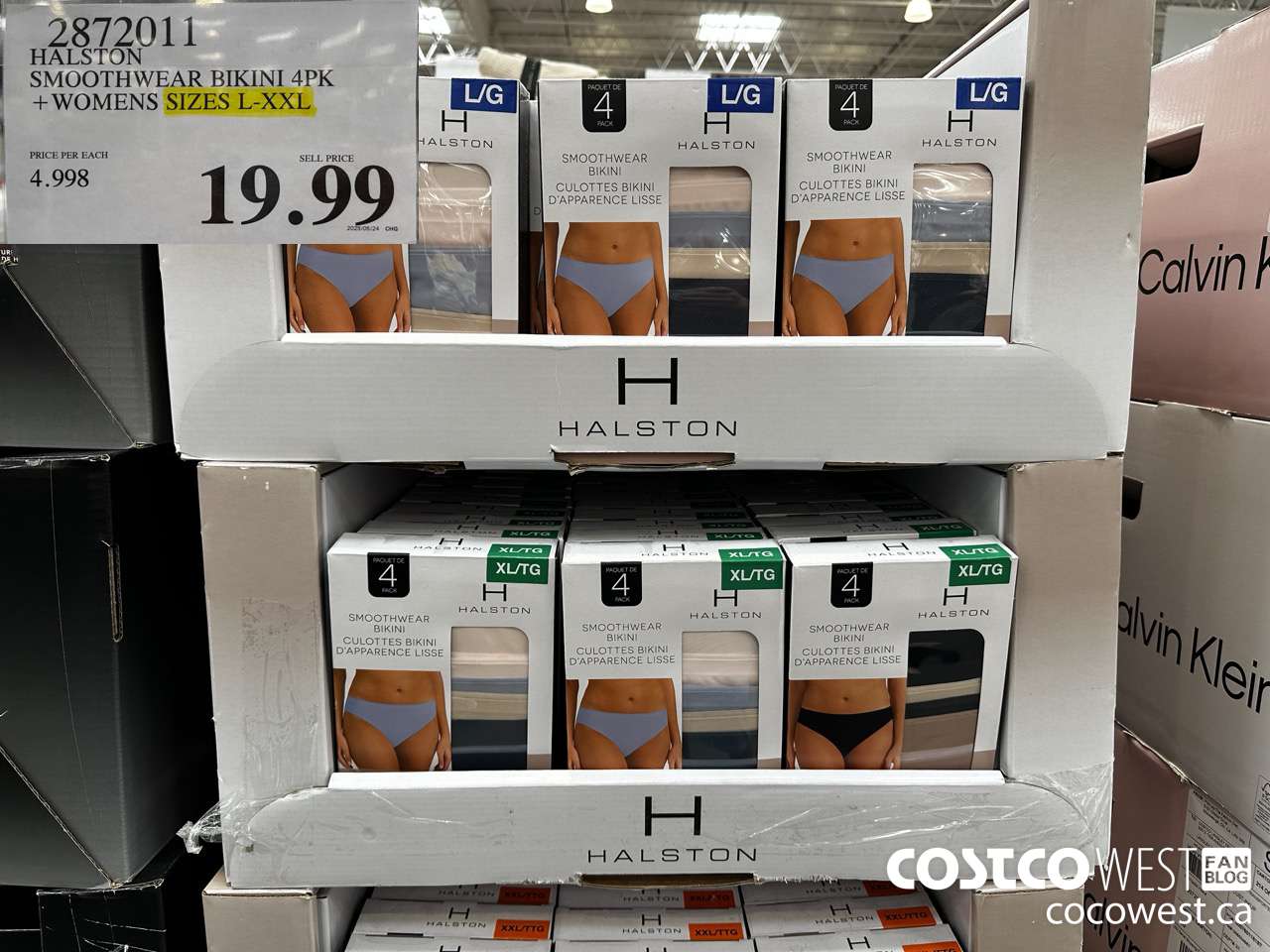 2872011 HALSTON SMOOTHWEAR BIKINI 4PK WOMENS SIZES L-XXL $19.99