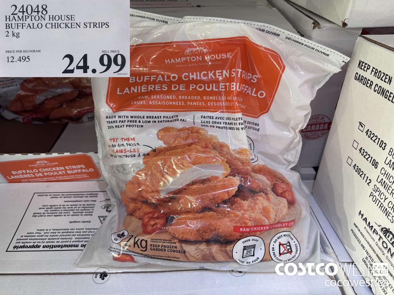 24048 HAMPTON HOUSE BUFFALO CHICKEN STRIPS 2 kg $24.99