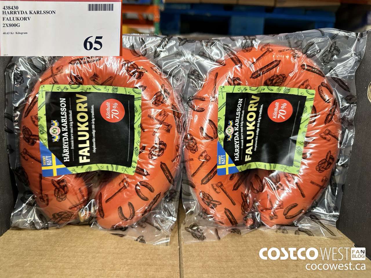 438430 HARRYDA KARLSSON FALUKORV 2 X 800G $65.00