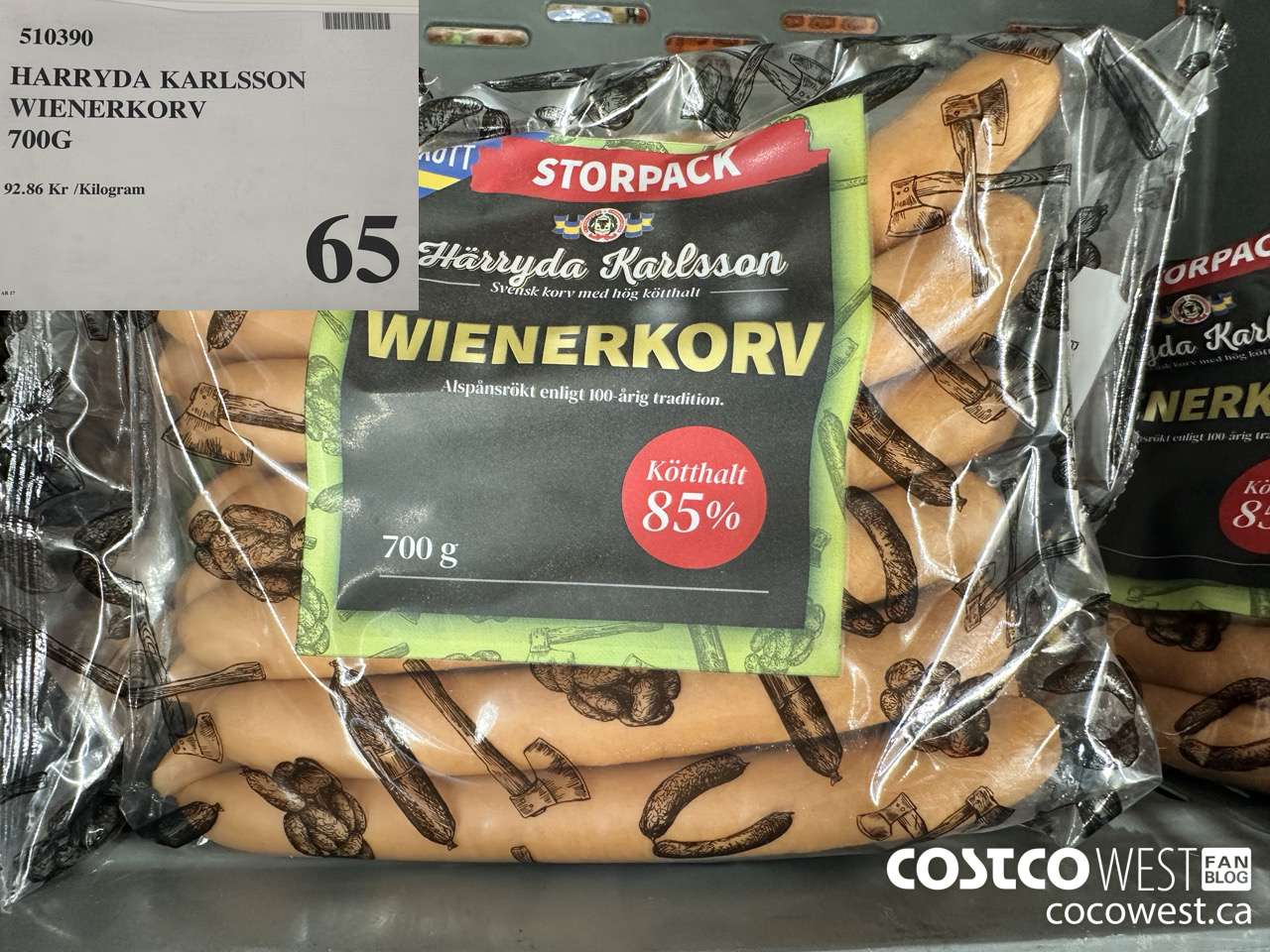 510390 HARRYDA KARLSSON WIENERKORV 700G $65.00