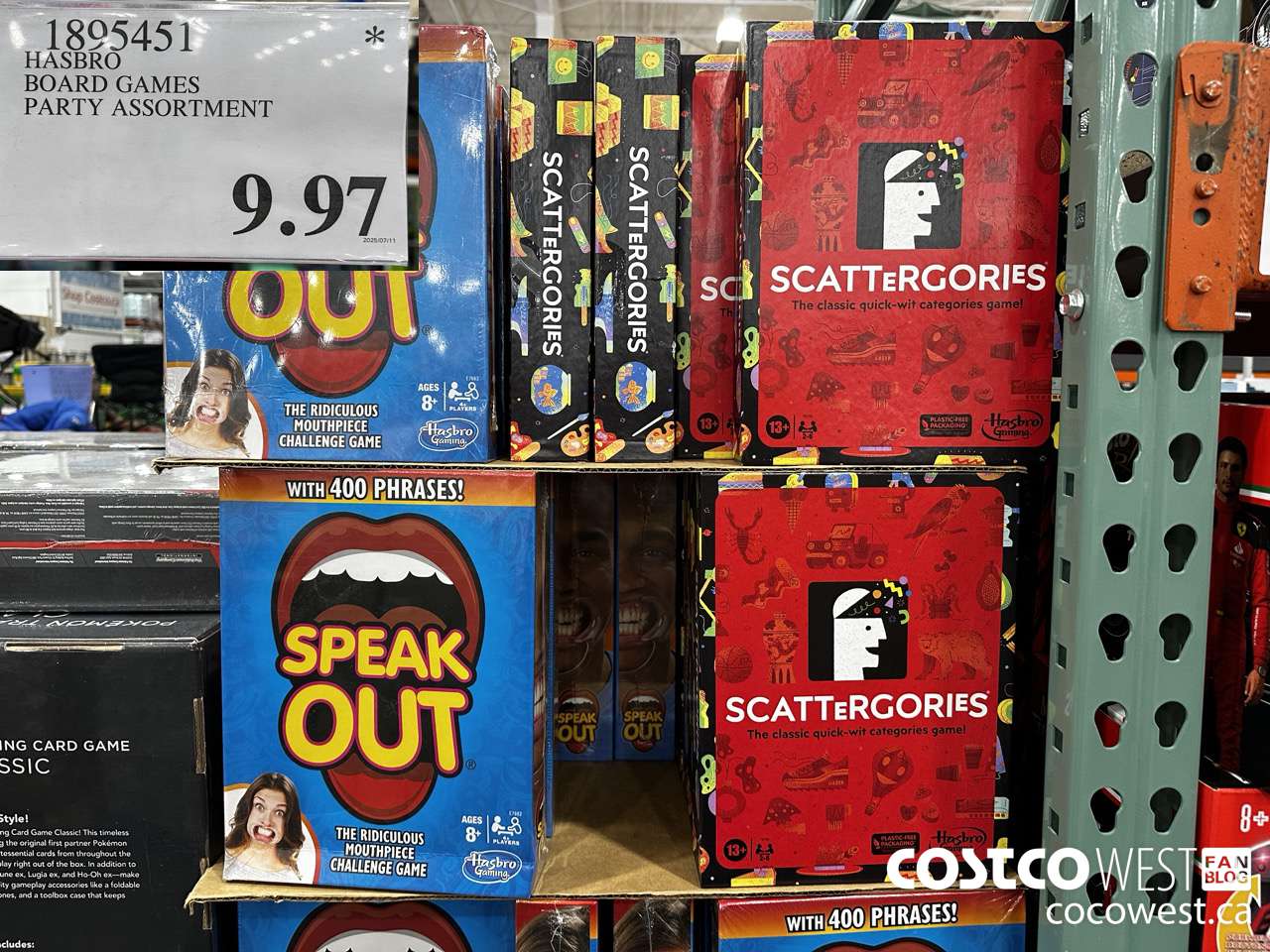 1895451 HASBRO BOARD GAMES PARTY ASSORTMENT $9.97