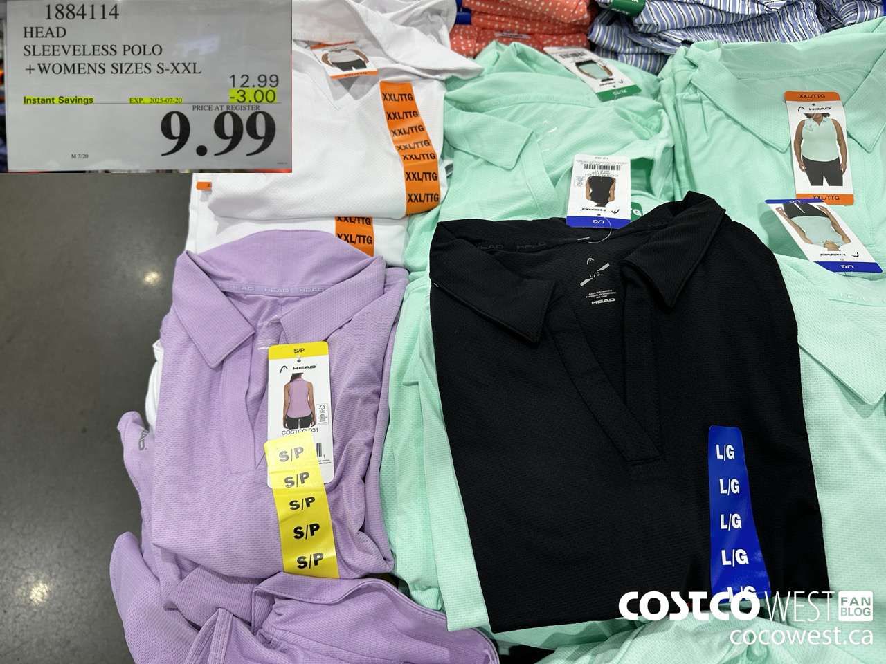 1884114 HEAD SLEVELESS POLO WOMENS SIZES S-XXL ($3.00 INSTANT SAVINGS EXPIRES ON 2025-07-20) $9.99