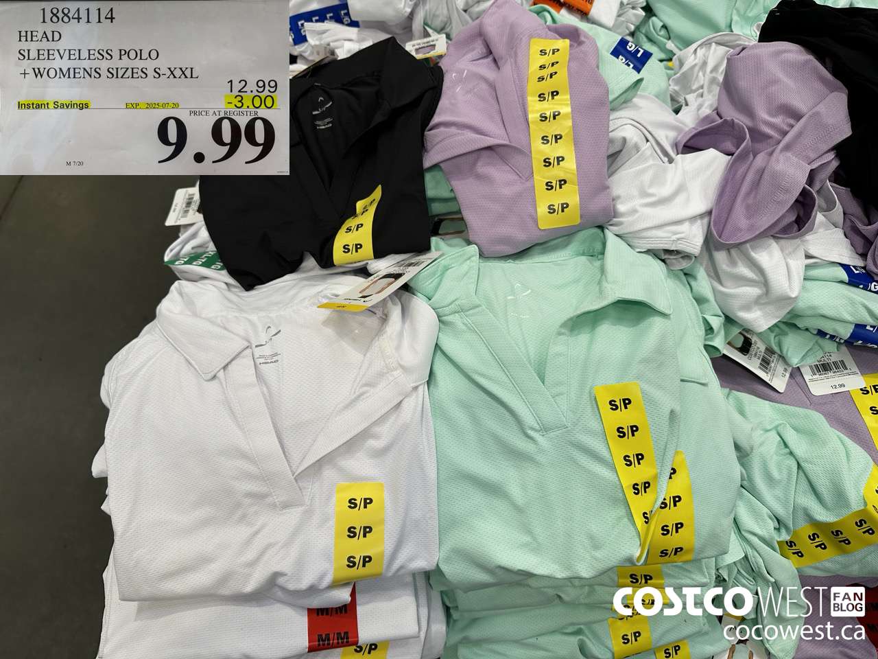 1884114 HEAD SLEVELESS POLO WOMENS SIZES S-XXL ($3.00 INSTANT SAVINGS EXPIRES ON 2025-07-20) $9.99