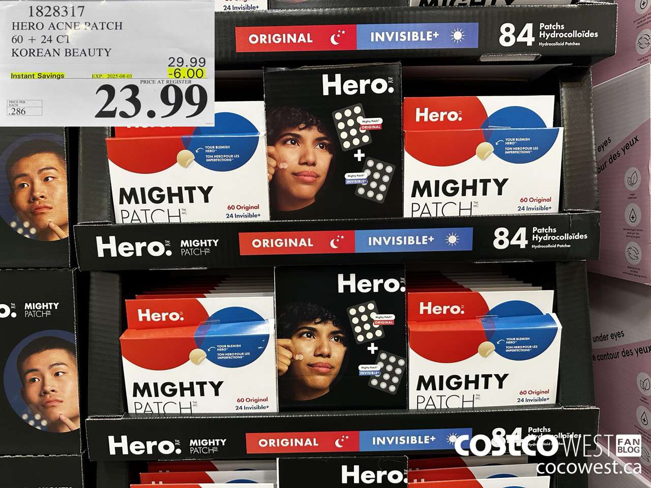 1828317 HERO MIGHTY ACNE PATCH 60 + 24 CT ($6.00 INSTANT SAVINGS EXPIRES ON 2025-08-03) $23.99