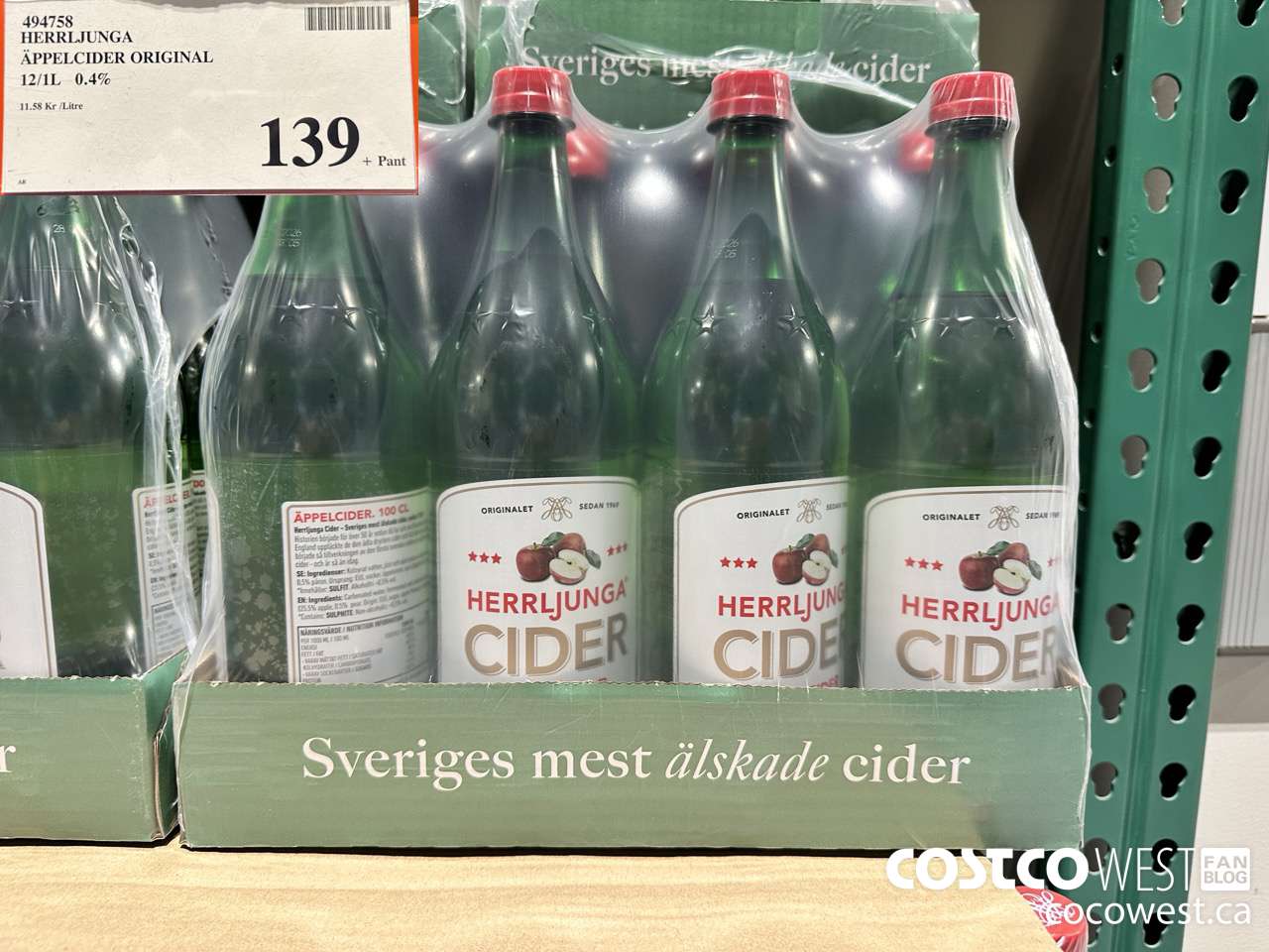 494758 HERRLJUNGA APPELCIDER ORIGINAL 12/1L 0.4% $139.00