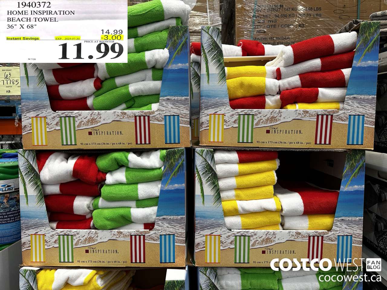 1940372 HOME INSPIRATION BEACH TOWEL 36