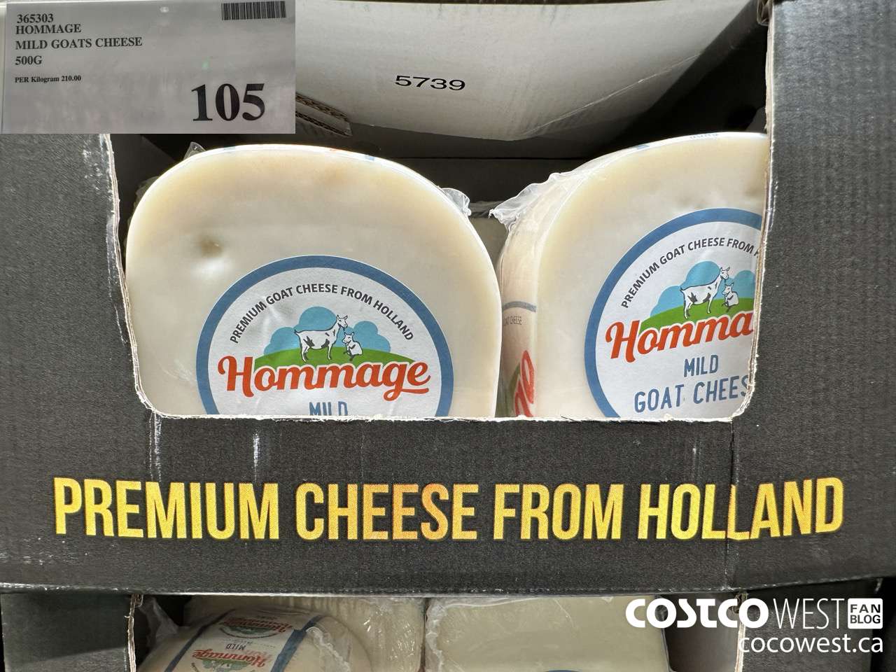 365303 HOMMAGE MILD GOATS CHEESE 500G $105.00