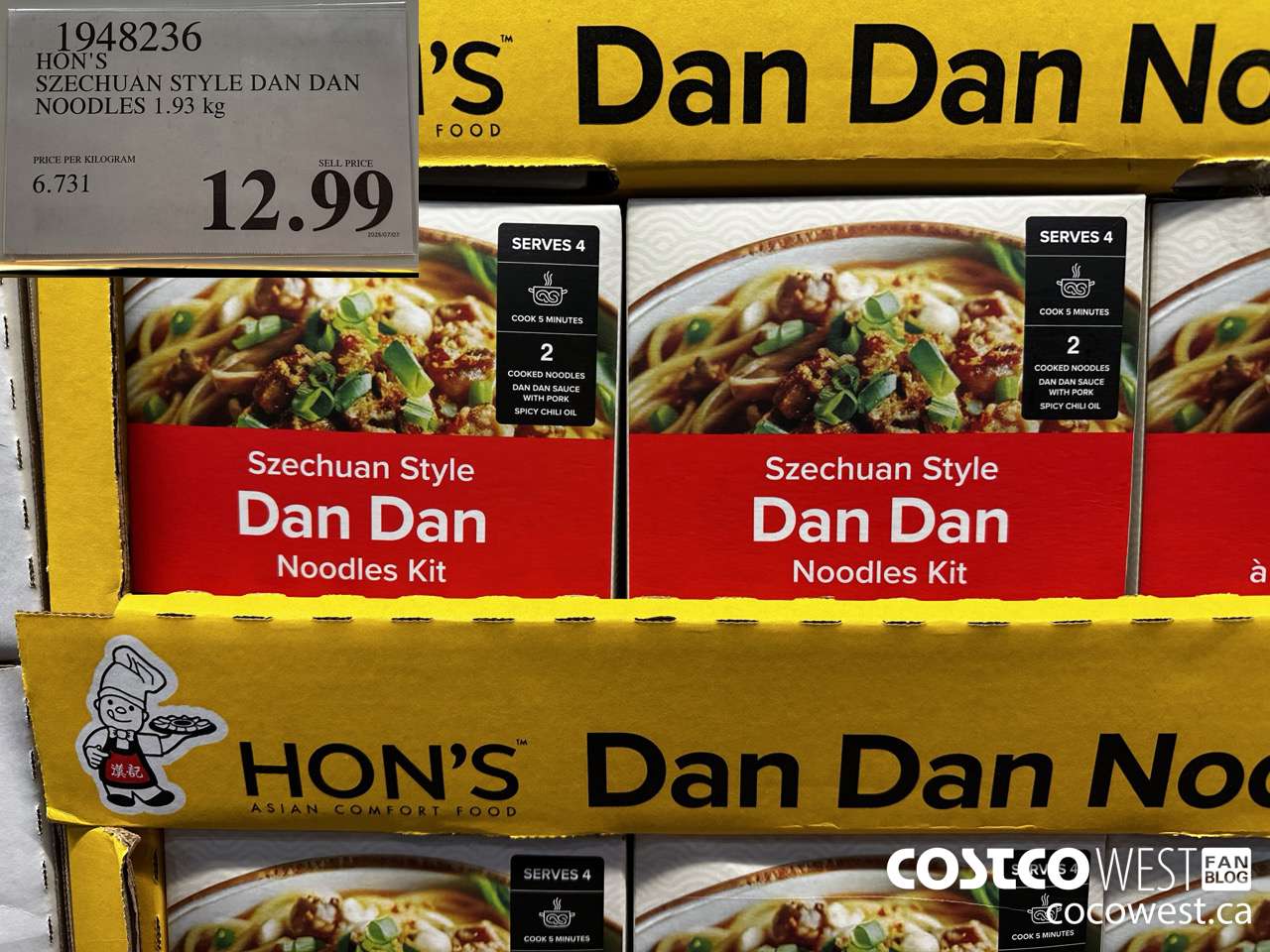 1948236 HON'S SZECHUAN STYLE DAN DAN NOODLES 1.93KG $12.99