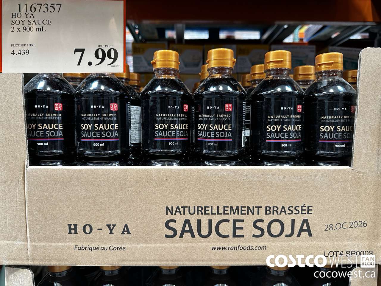 1167357 HO-YA SOY SAUCE 2 X 900ML $7.99