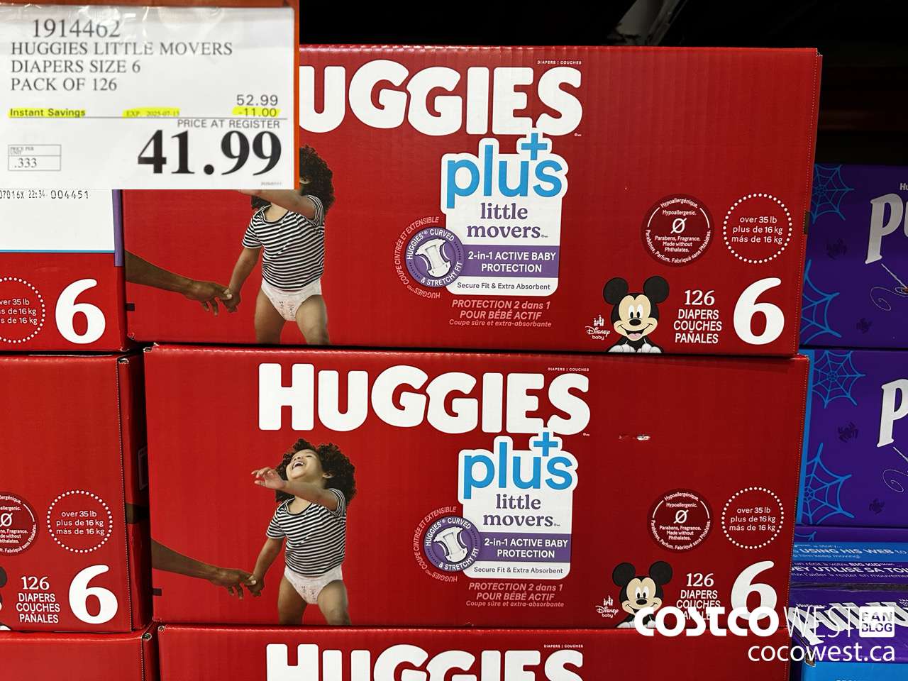 1914462 HUGGIES LITTLE MOVERS DIAPERS SIZE 6 PACK OF 126 ($11.00 INSTANT SAVINGS EXPIRES ON 2025-07-13) $41.99