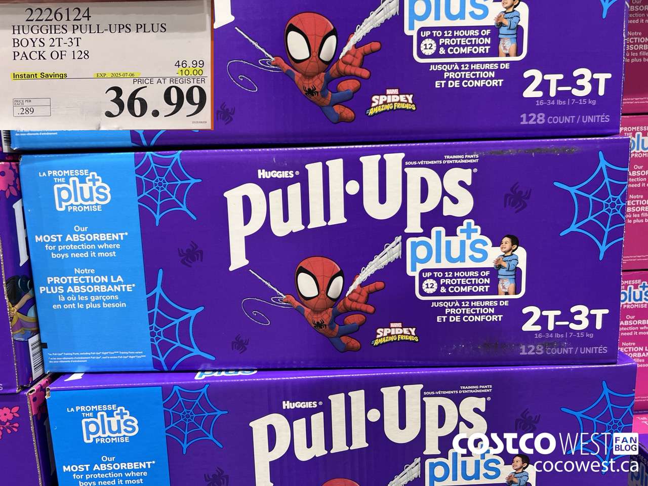 2226124 HUGGIES PULL-UPS PLUS BOYS 2T-3T PACK OF 128 ($10.00 INSTANT SAVINGS EXPIRES ON 2025-07-06) $36.99