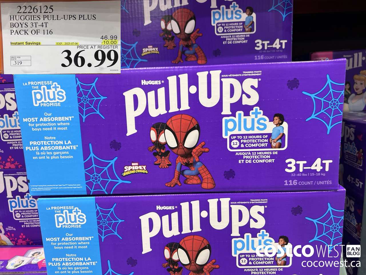 2226125 HUGGIES PULL-UPS PLUS BOYS 3T-4T PACK OF 116 ($10.00 INSTANT SAVINGS EXPIRES ON 2025-07-06) $36.99