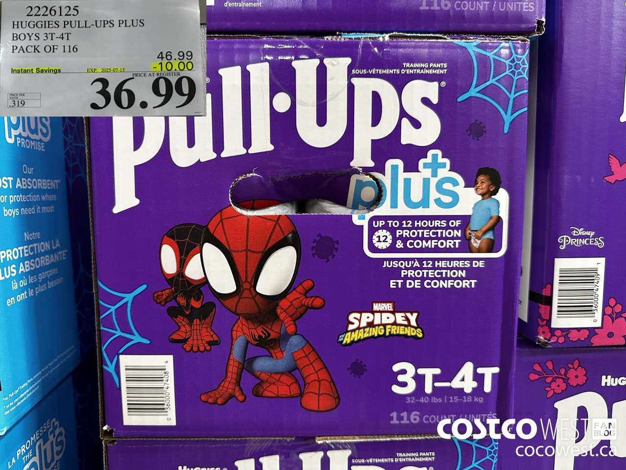 2226125 HUGGIES PULL-UPS PLUS BOYS 3T-4T PACK OF 116 ($10.00 INSTANT SAVINGS EXPIRES ON 2025-07-13) $36.99