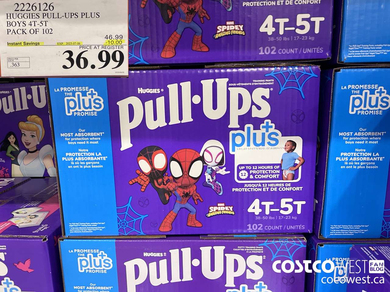 2226126 HUGGIES PULL-UPS PLUS BOYS 4T-5T PACK OF 102 ($10.00 INSTANT SAVINGS EXPIRES ON 2025-07-06) $36.99