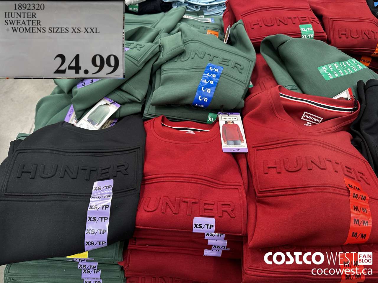 1892320 HUNTER SWEATER WOMENS SIZES XS-XXL $24.99