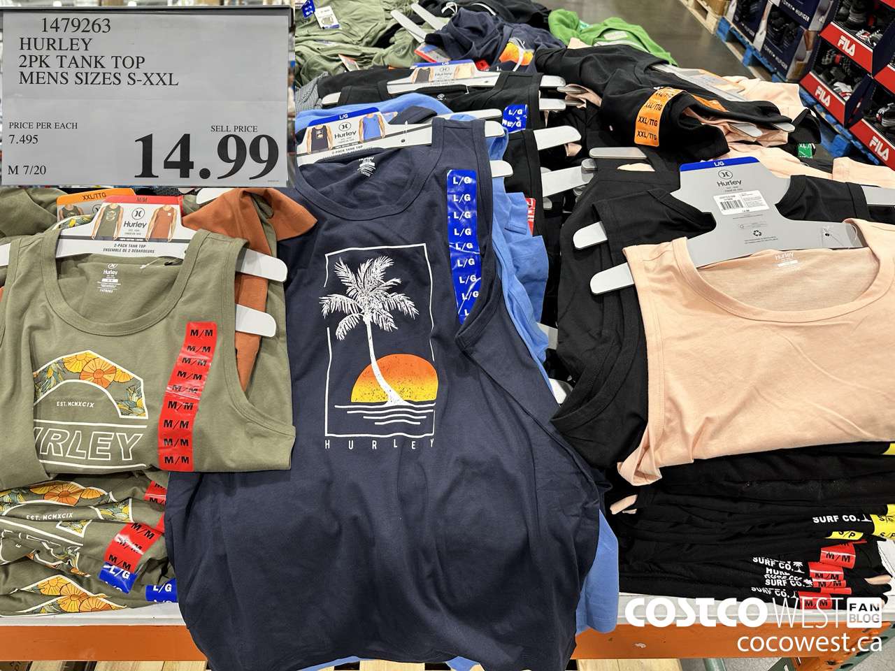 1479263 HURLEY 2PK TANK TOP MENS SIZES S-XXL $14.99