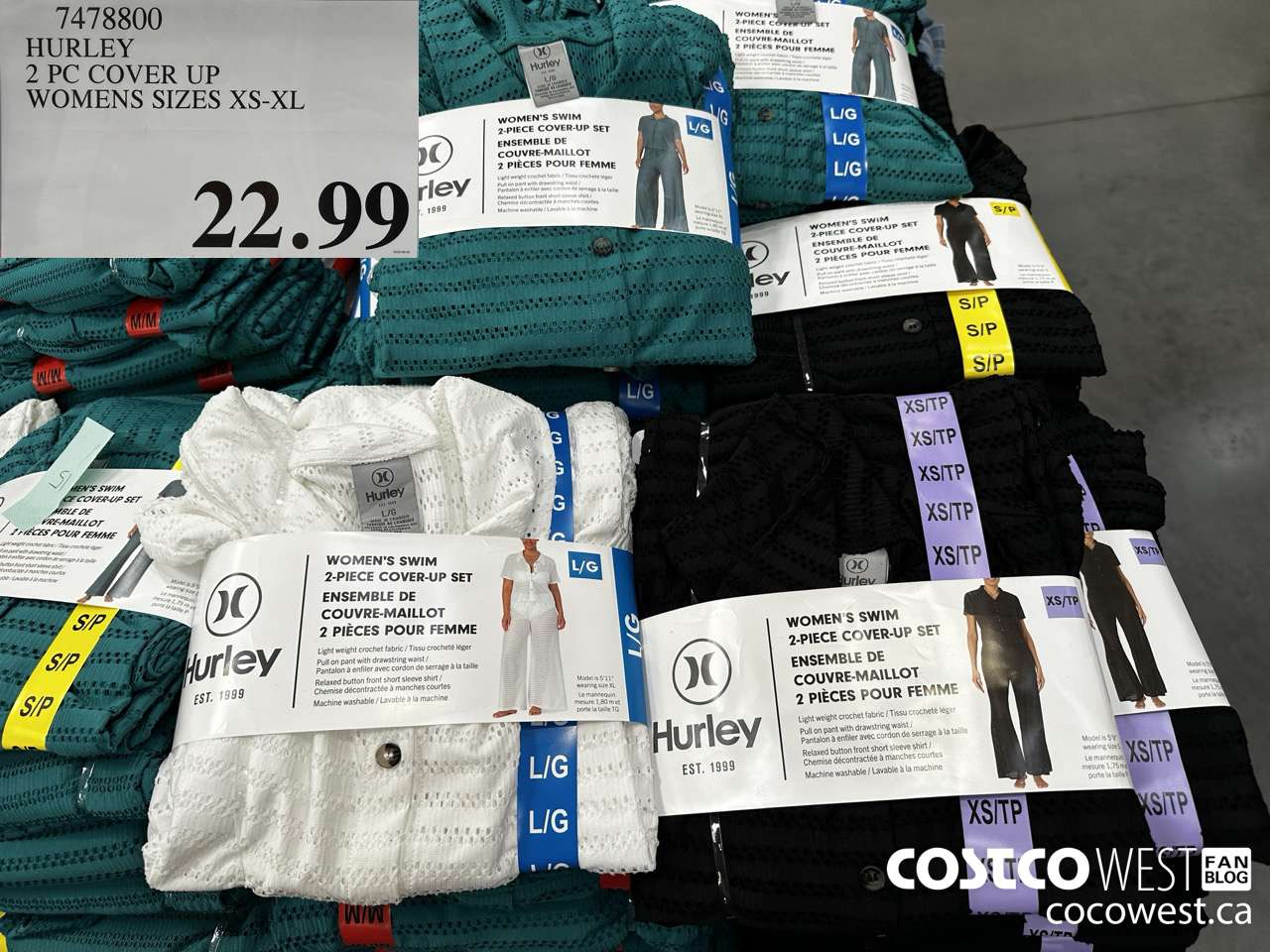 7478800 HURLEY 2 PC COVER UP WOMENS SIZES XS-XL $22.99