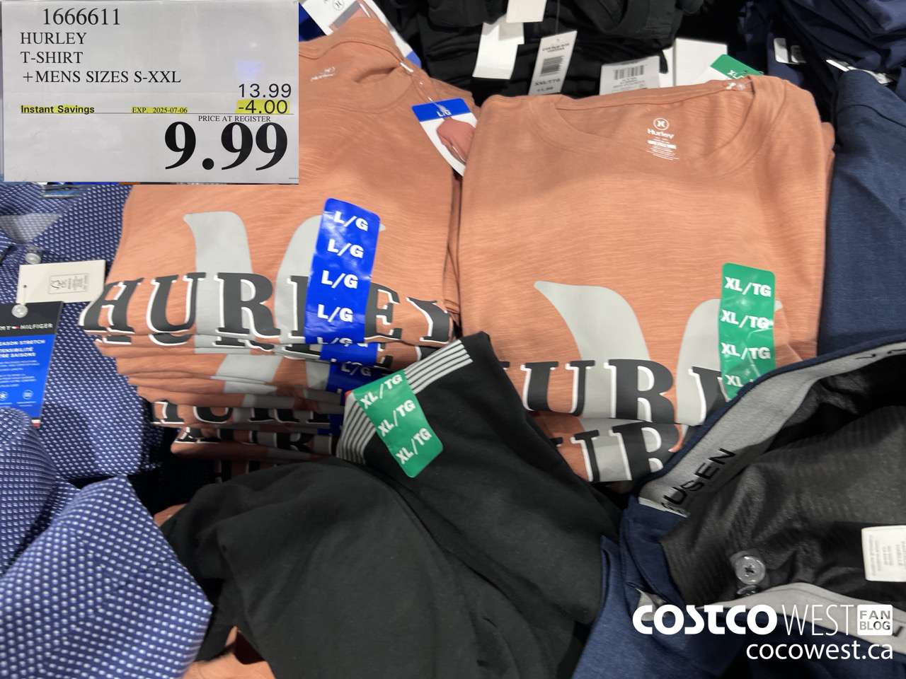 1666611 HURLEY T-SHIRT MENS SIZES S-XXL ($4.00 INSTANT SAVINGS EXPIRES ON 2025-07-06) $9.99