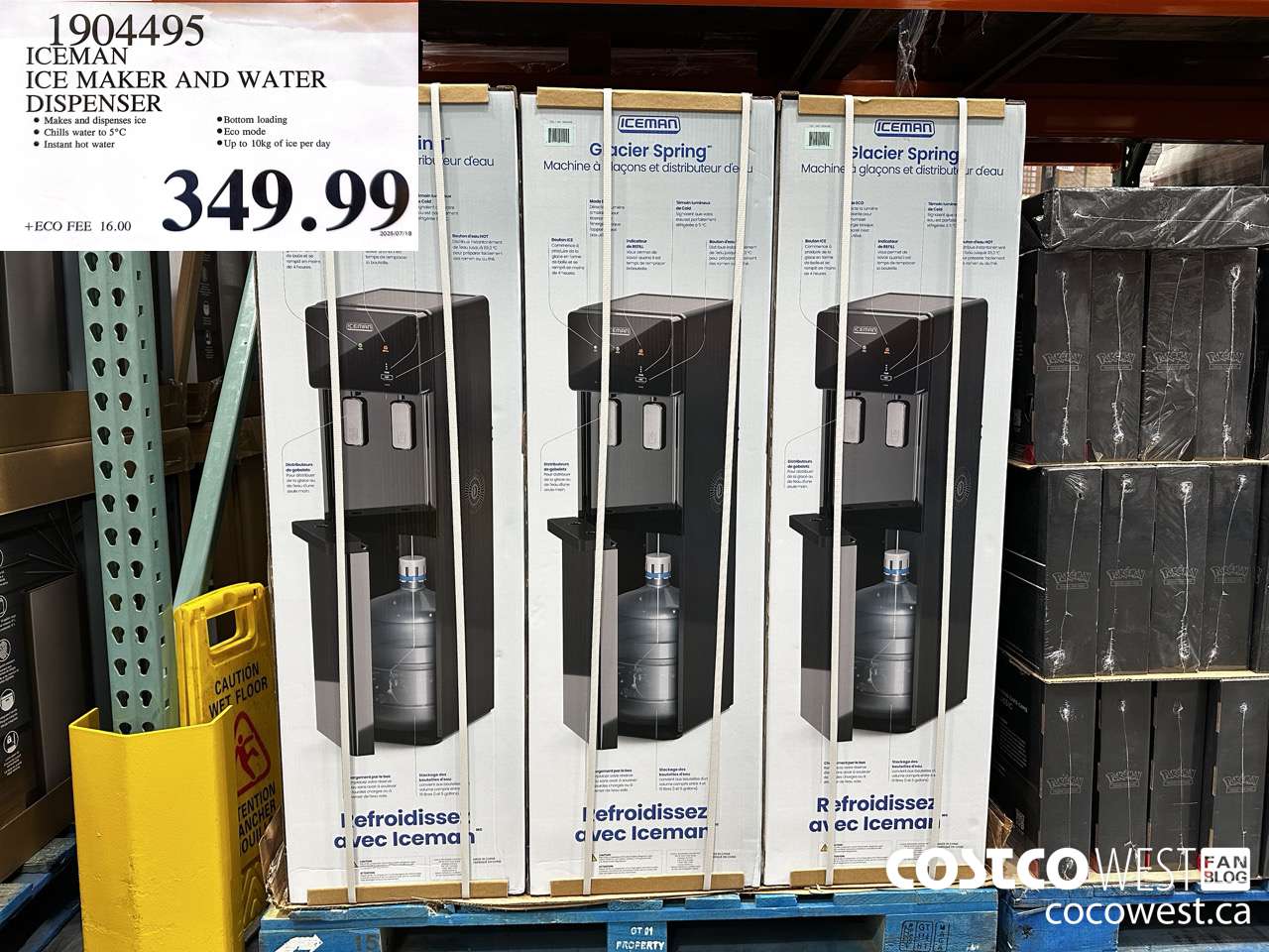 1904495 ICEMAN ICE MAKER AND WATER DISPENSER $349.99