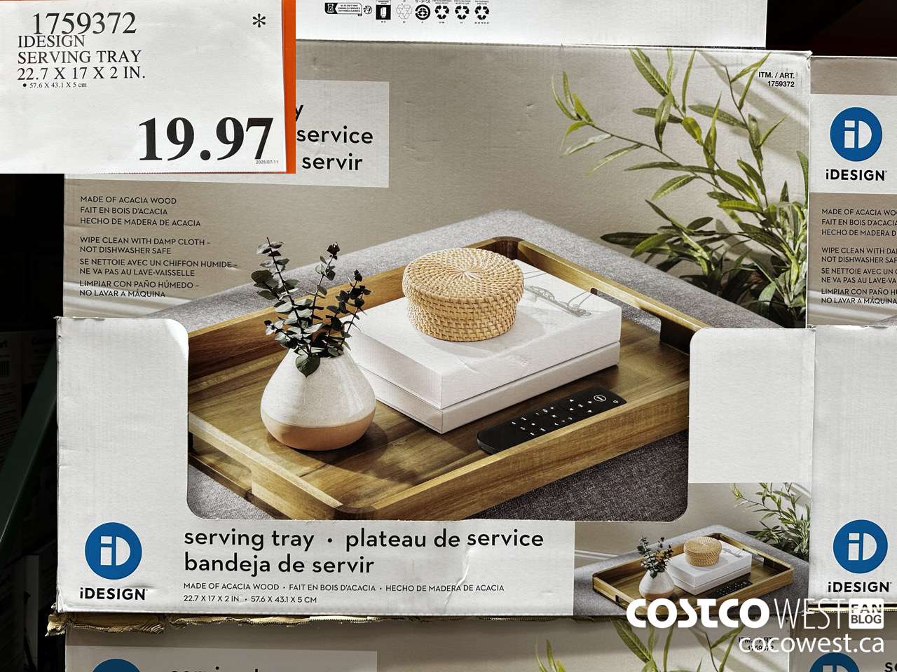 1759372 IDESIGN SERVING TRAY 22.7 X 17 X 2 IN $19.97