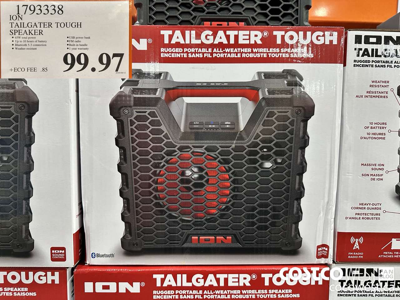 1793338 ION AUDIO TAILGATER TOUGH SPEAKER $99.97