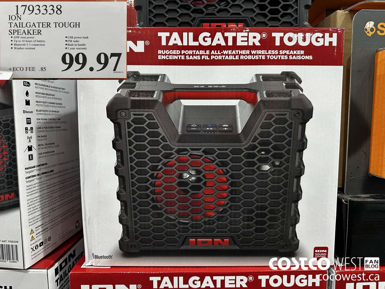 1793338 ION AUDIO TAILGATER TOUGH SPEAKER $99.97
