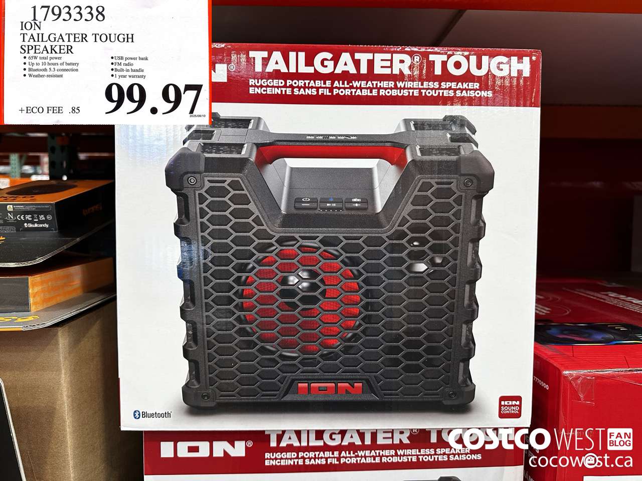1793338 ION AUDIO TAILGATER TOUGH SPEAKER $99.97