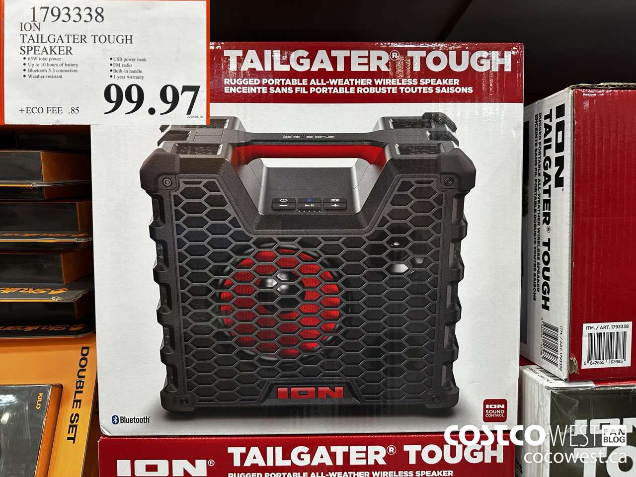 1793338 ION AUDIO TAILGATER TOUGH SPEAKER $99.97