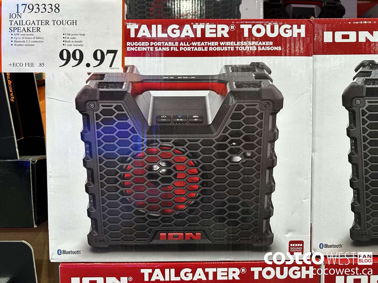 1793338 ION AUDIO TAILGATER TOUGH SPEAKER $99.97