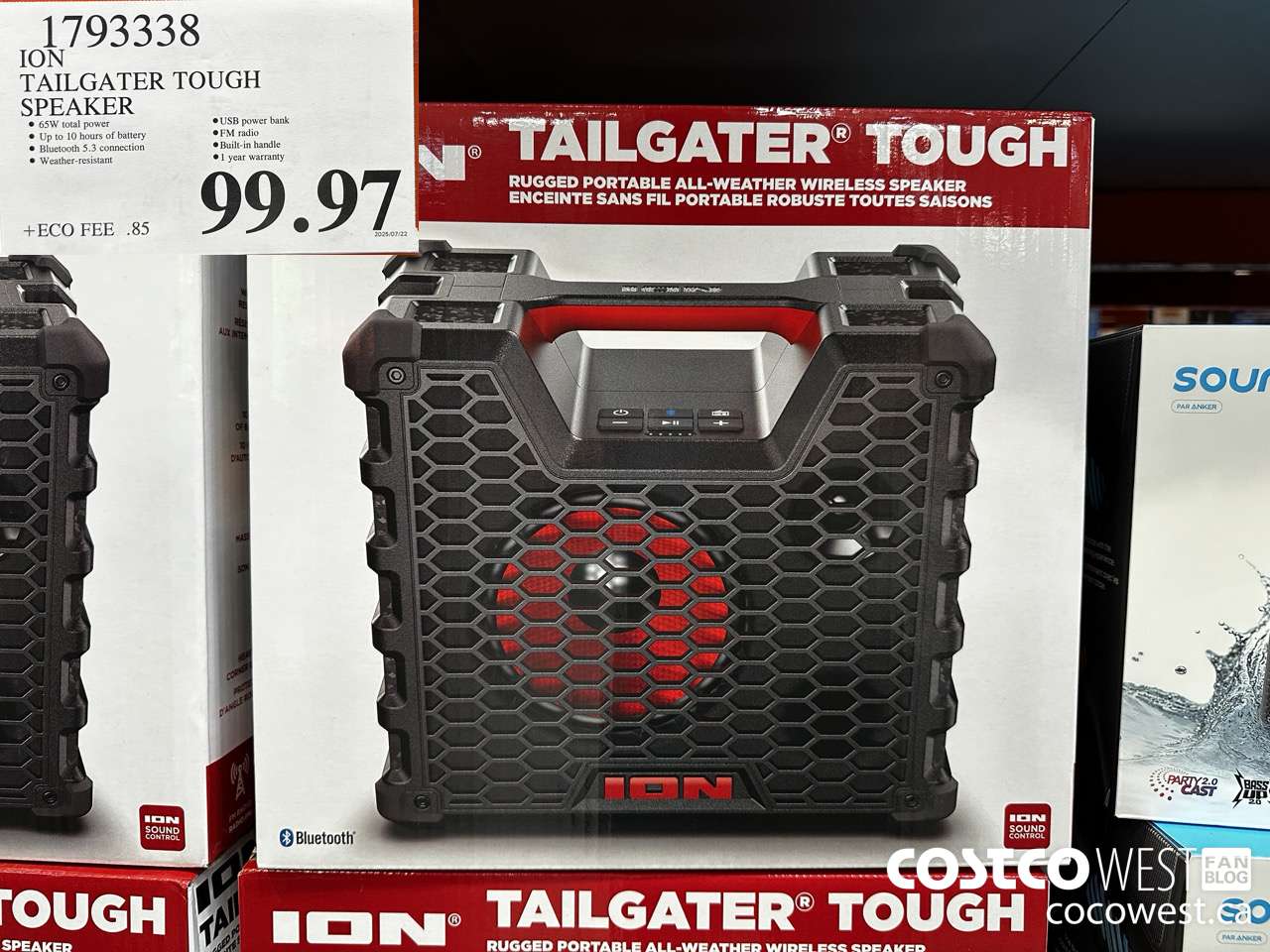 1793338 ION AUDIO TAILGATER TOUGH SPEAKER $99.97