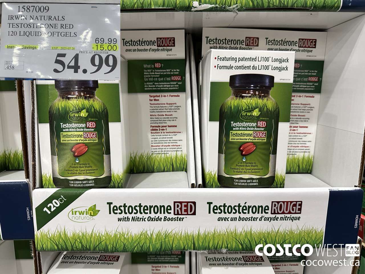 1587009 IRWIN NATURALS TESTOSTERONE RED 120 SOFT-GELS ($15.00 INSTANT SAVINGS EXPIRES ON 2025-07-20) $54.99