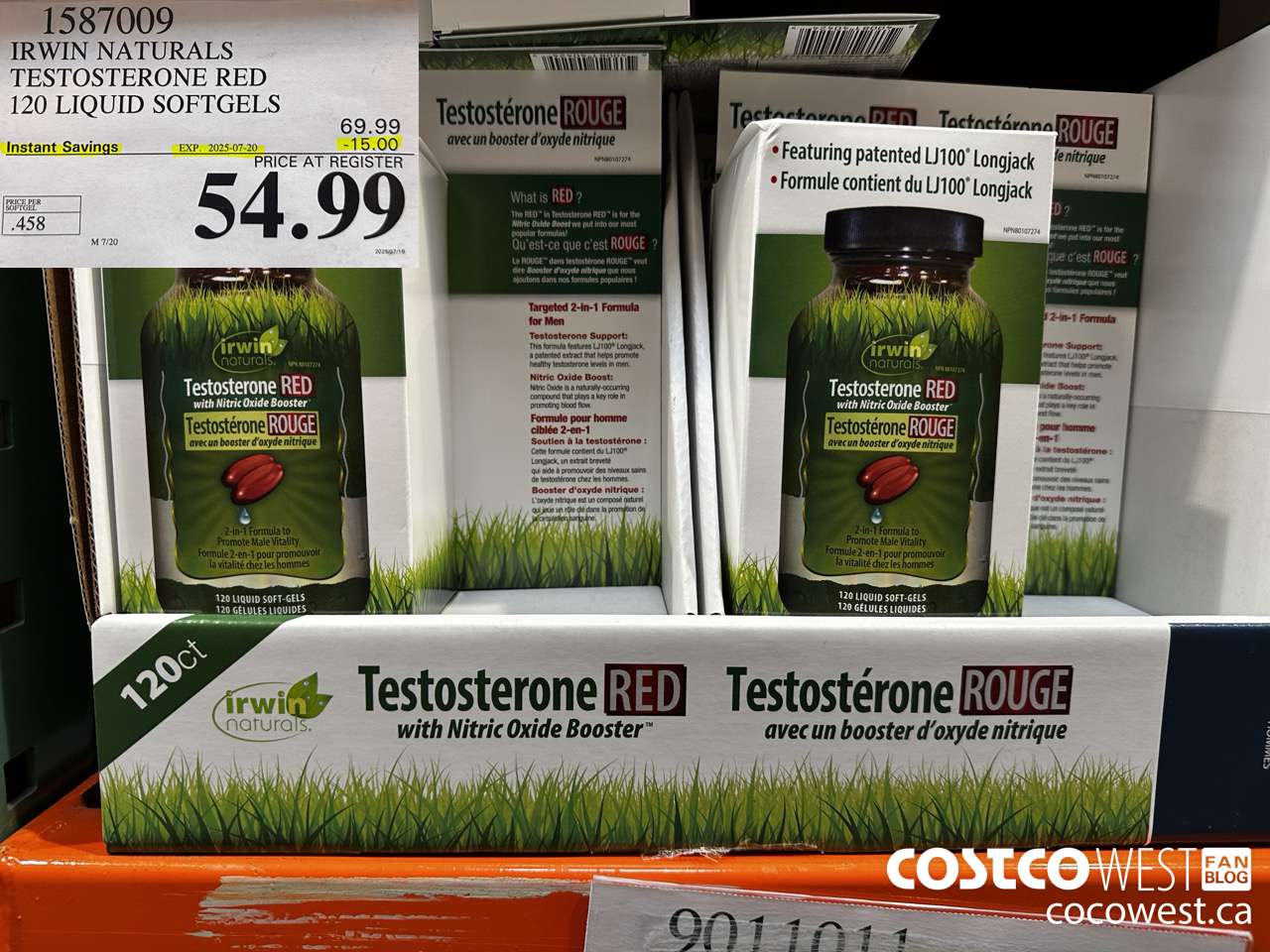 1587009 IRWIN NATURALS TESTOSTERONE RED 120 SOFT-GELS ($15.00 INSTANT SAVINGS EXPIRES ON 2025-07-20) $54.99