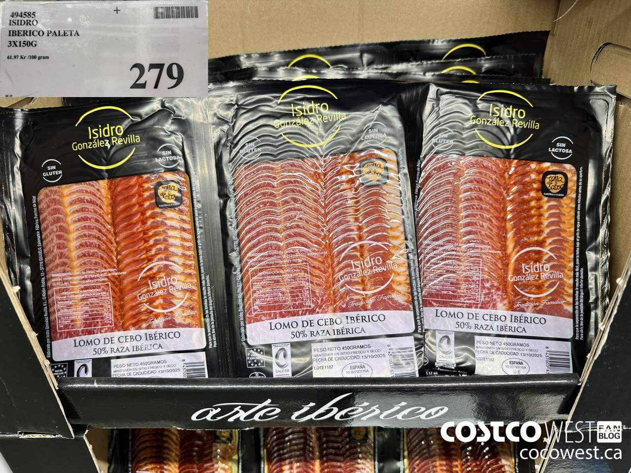 494585 ISIDRO IBERICO PALETA 3 X 150G $279.00